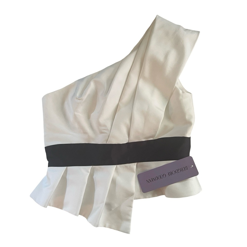 NWT Redux Charles Chang-Lima Women's Size 10 One Shoulder White Top Formal Crop